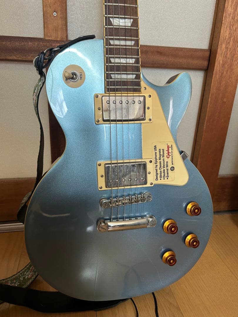 Epiphone Les Paul Standard 2015年製 青 ケース付
