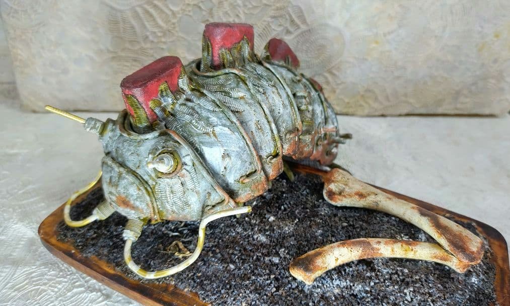 冬季迷彩ダンゴムシ、ジオラマ台座付き、いきもの大図鑑、カプセルトイ、ガチャ