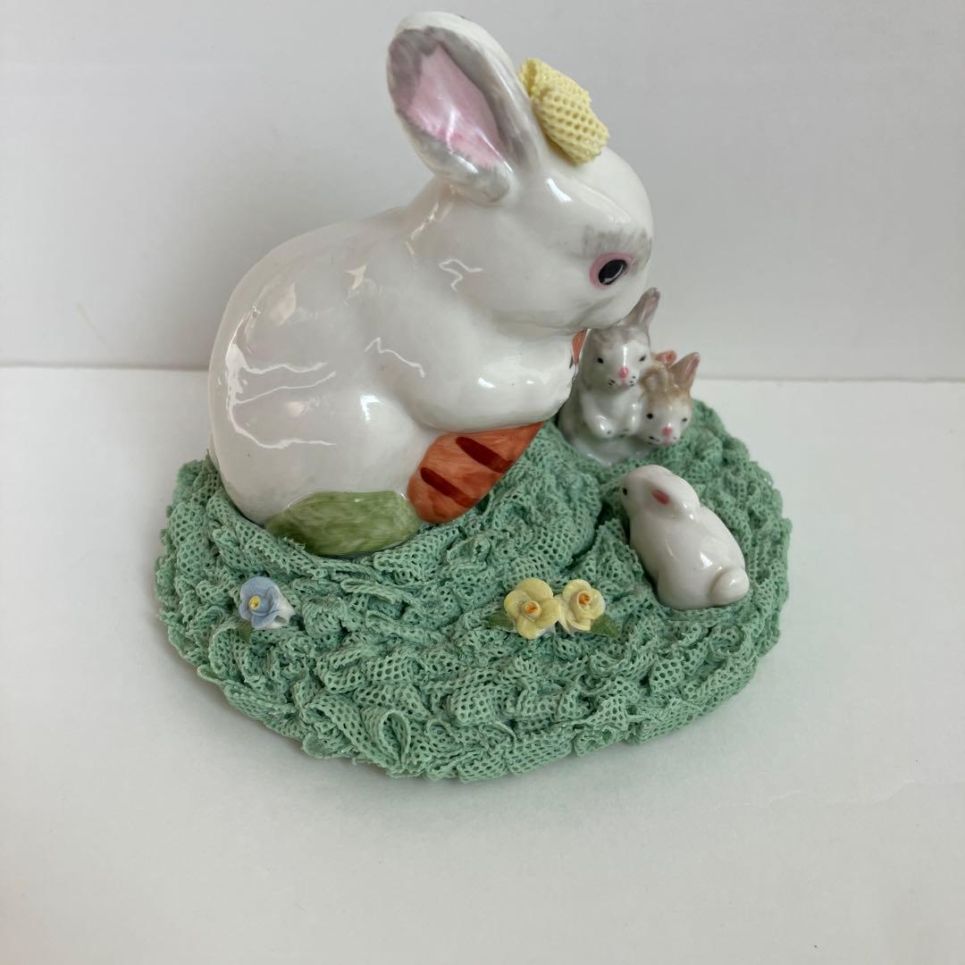 アイリッシュドレスデン BunnyFamily うさぎ アイルランド 置物 希少