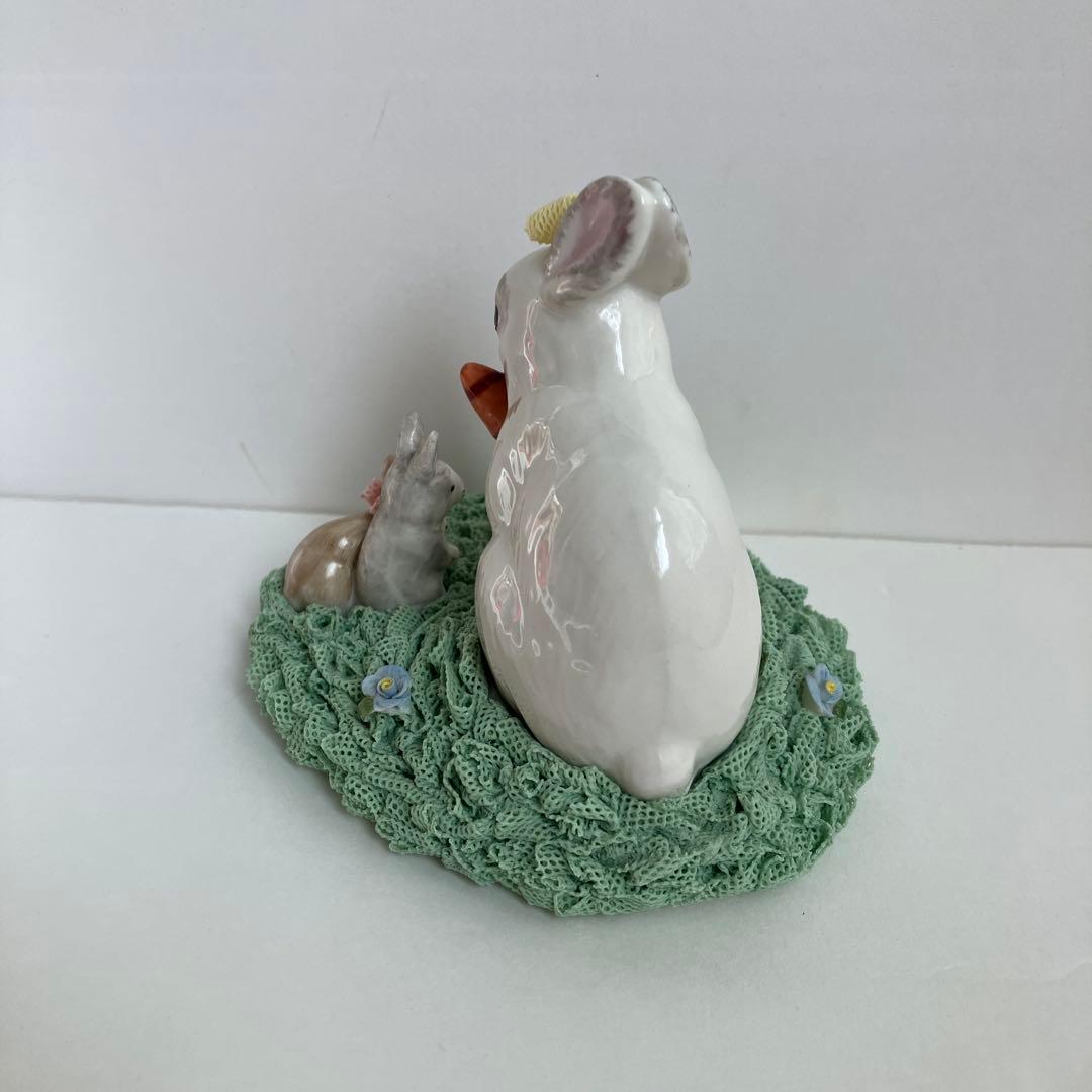 アイリッシュドレスデン BunnyFamily うさぎ アイルランド 置物 希少
