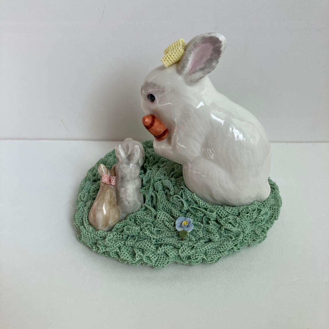 アイリッシュドレスデン BunnyFamily うさぎ アイルランド 置物 希少