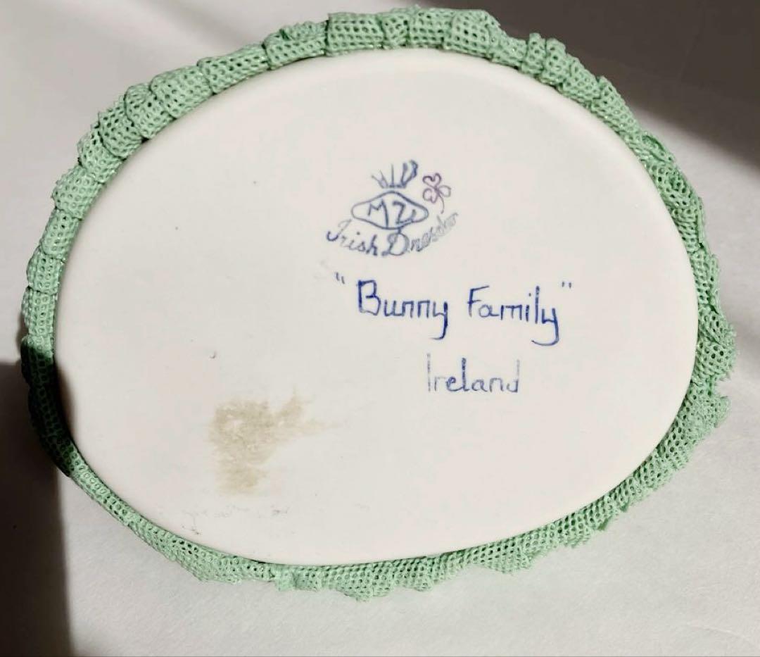 アイリッシュドレスデン BunnyFamily うさぎ アイルランド 置物 希少