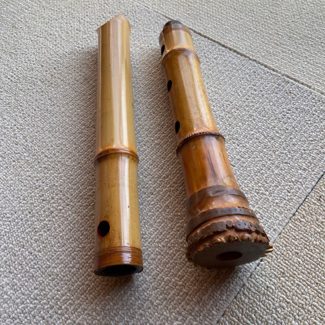198 尺八　一尺七寸管　古京銘　名管