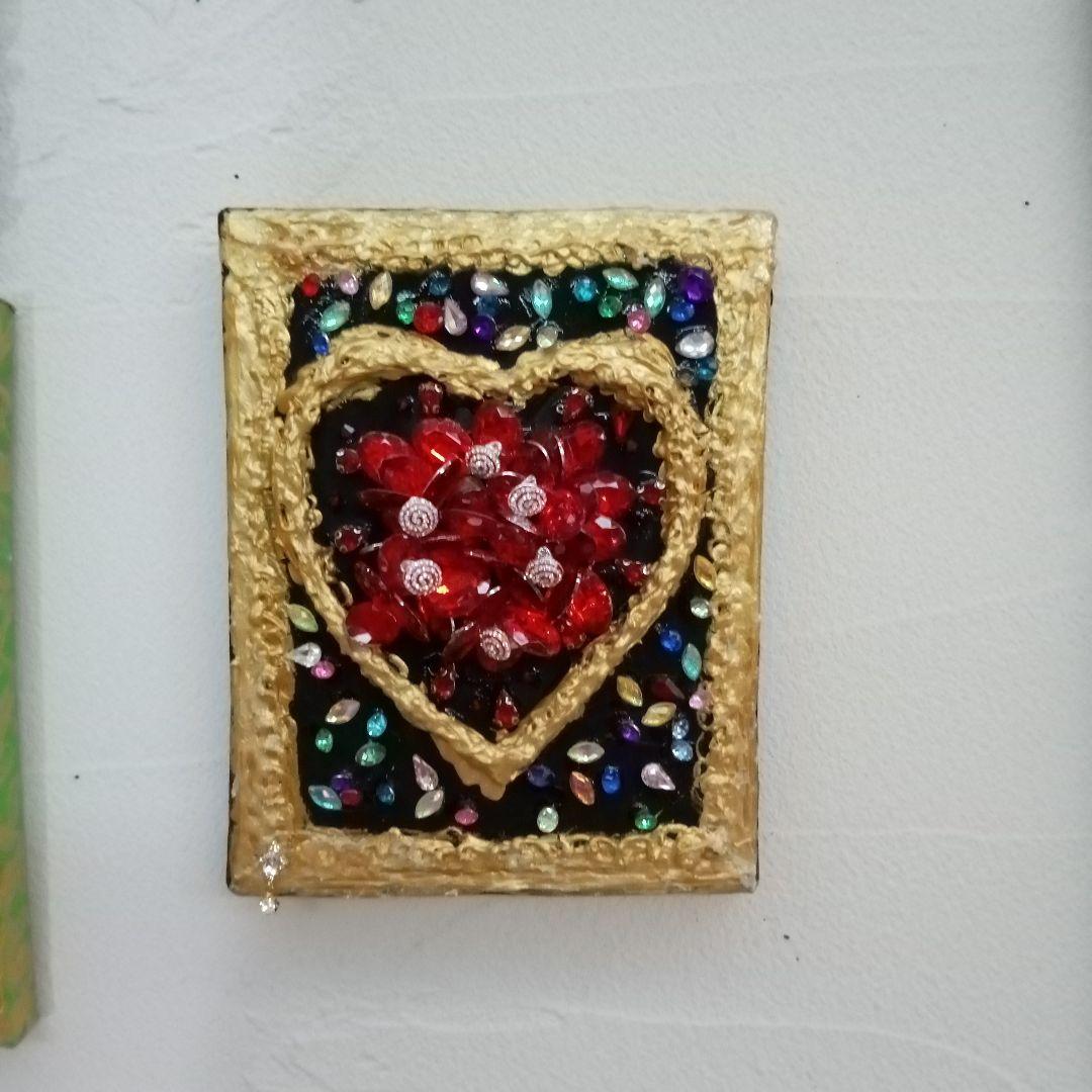 壁掛けアート　金箔漆ハートシリーズ　プレゼント　恋愛良縁成就祈願‼️額不要