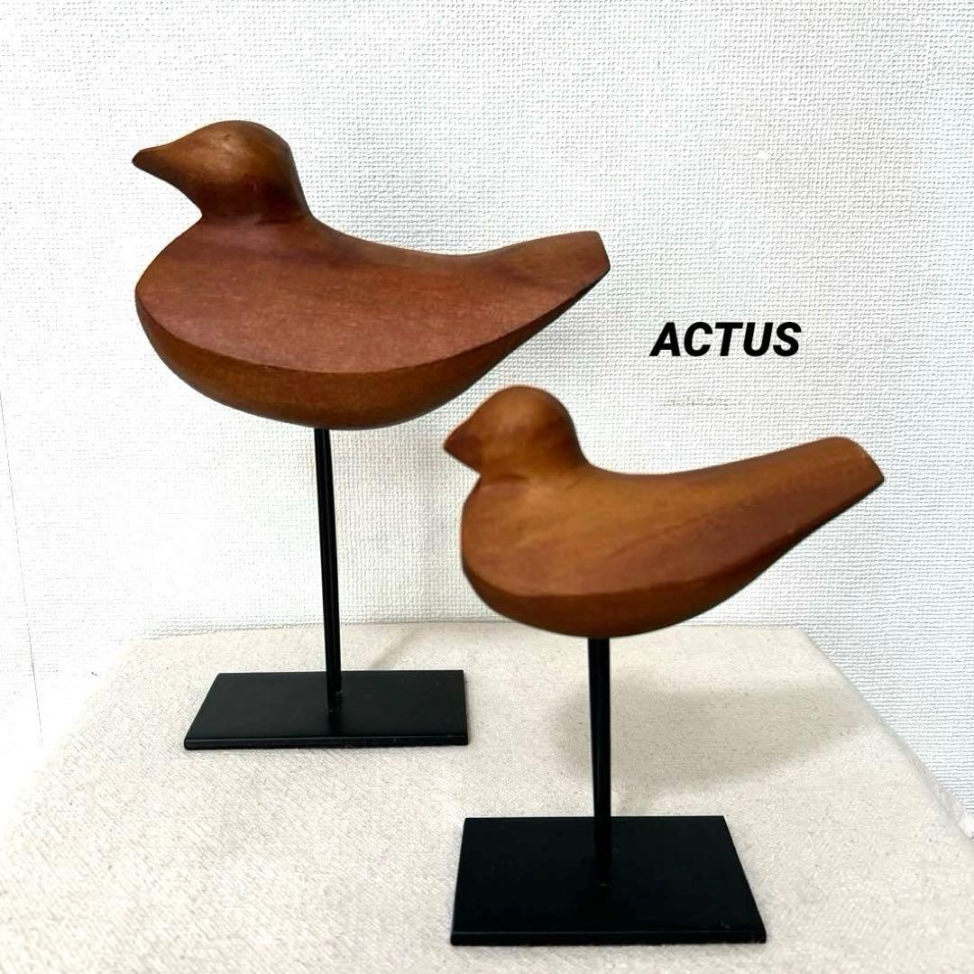 ACTUS アクタス 鳥 バード アカシア 無垢オブジェ アイアン 廃盤品 希少