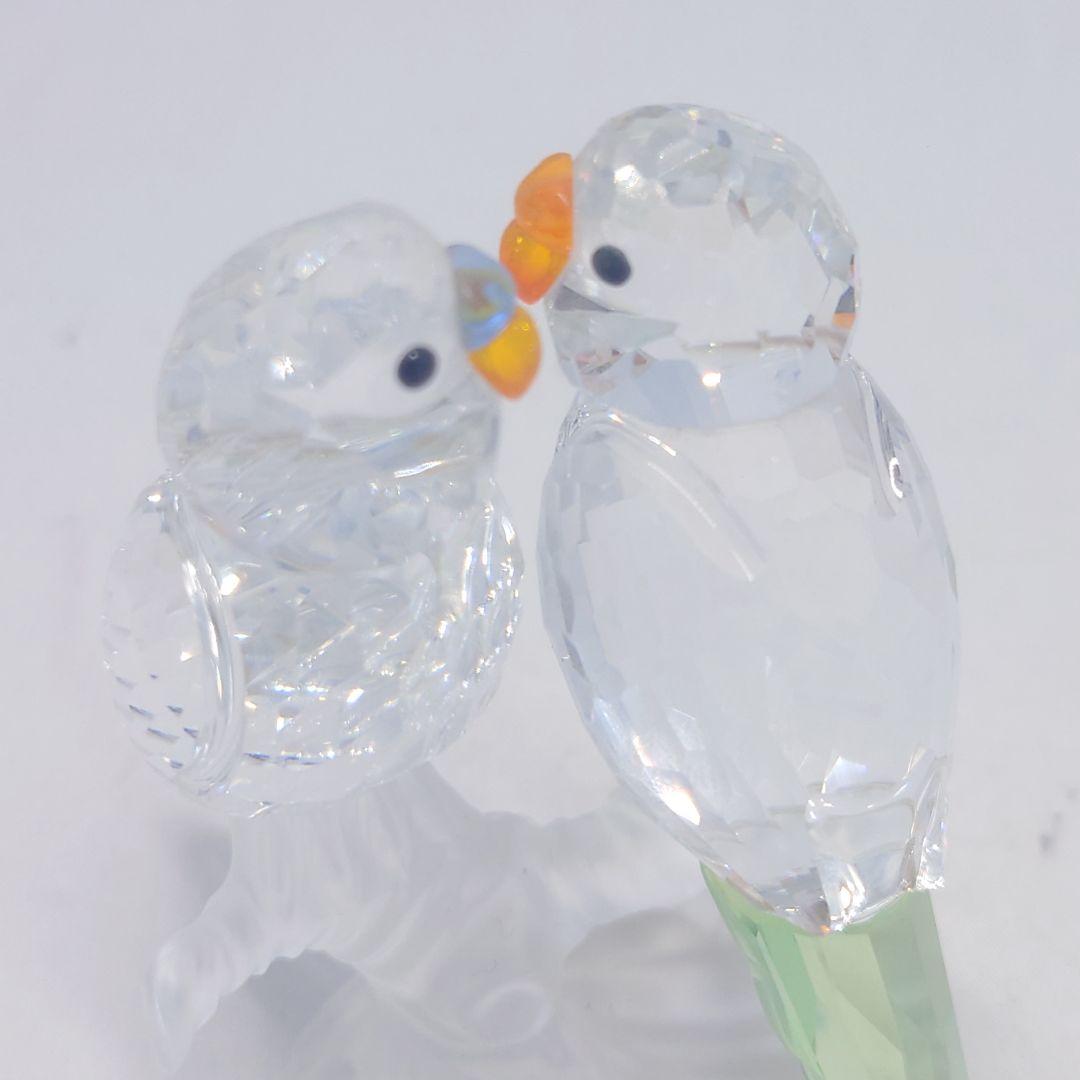 スワロフスキー　SWAROVSKI　極美品 セキセイインコ　クリスタル　置物
