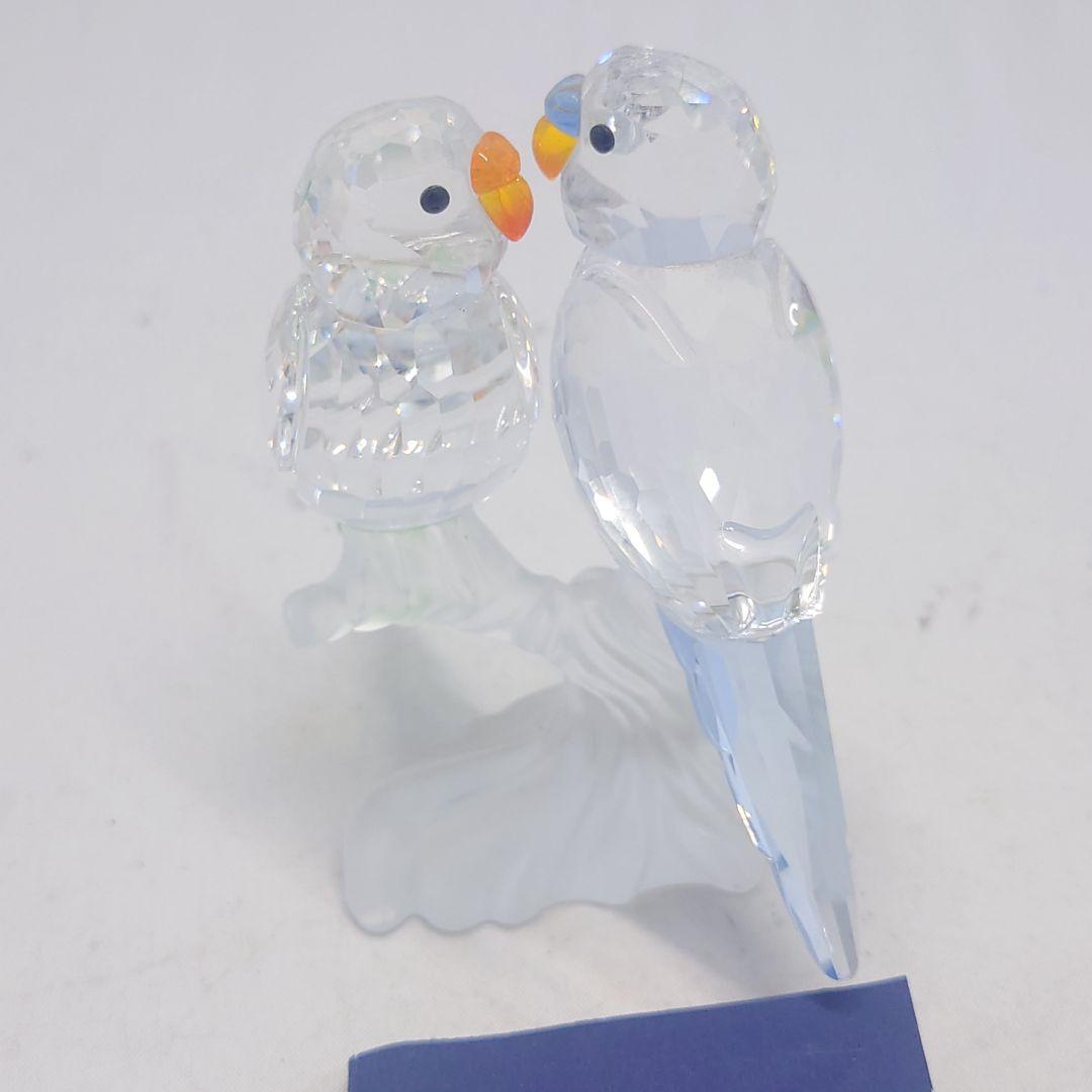 スワロフスキー　SWAROVSKI　極美品 セキセイインコ　クリスタル　置物