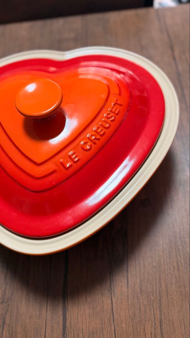 LE CREUSET ル・クルーゼ ハート型 両手鍋 24cm FLAME