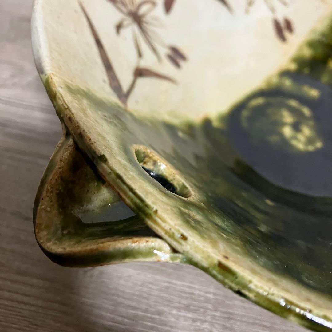 D-5 【美品】和食器 煮物鉢・大鉢 2点セット（織部焼風＆ たち吉赤絵）箱付き