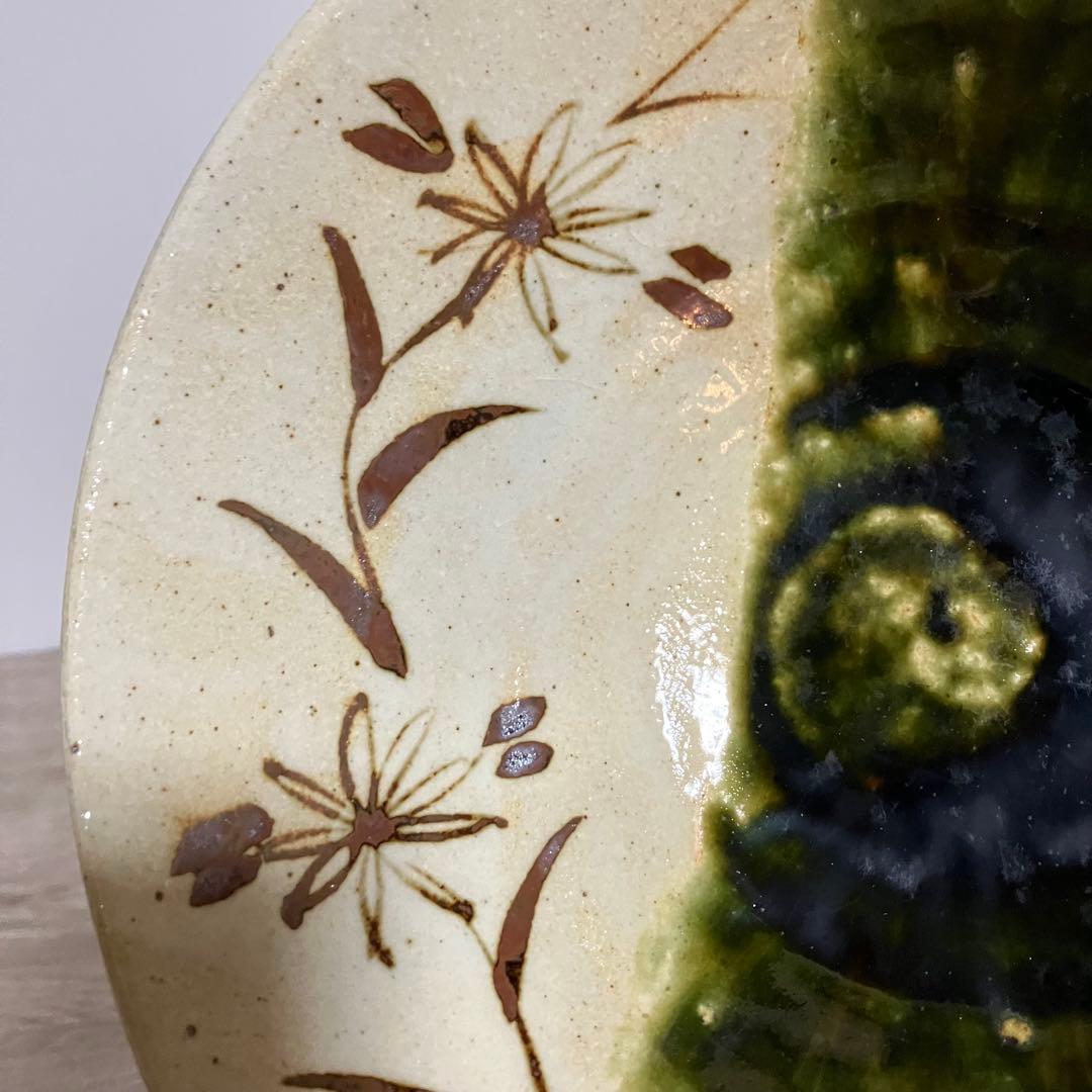 D-5 【美品】和食器 煮物鉢・大鉢 2点セット（織部焼風＆ たち吉赤絵）箱付き