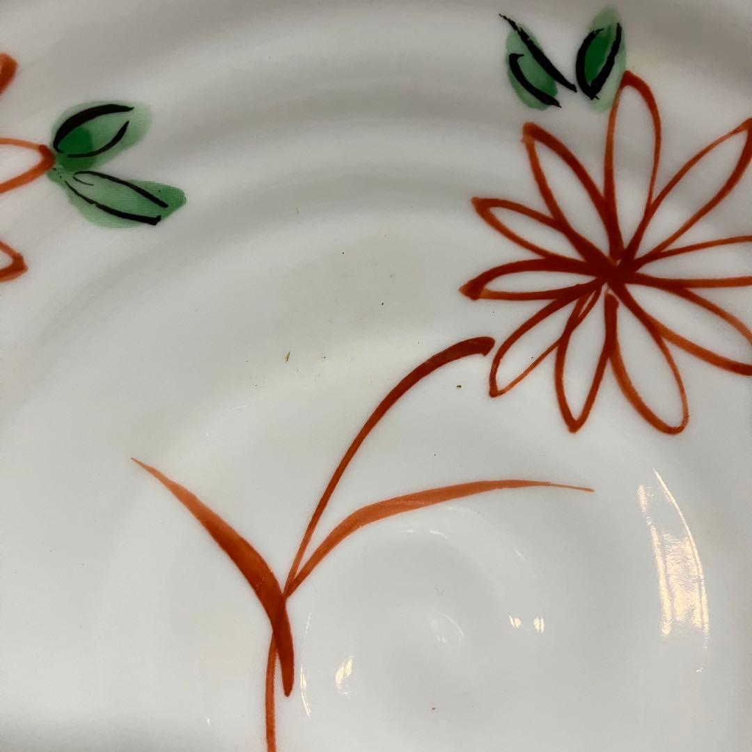 D-5 【美品】和食器 煮物鉢・大鉢 2点セット（織部焼風＆ たち吉赤絵）箱付き