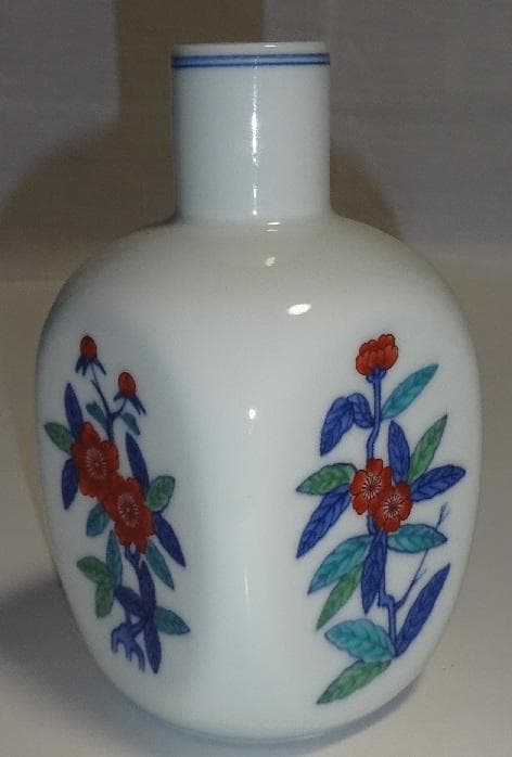 花柄陶磁器花瓶 小型