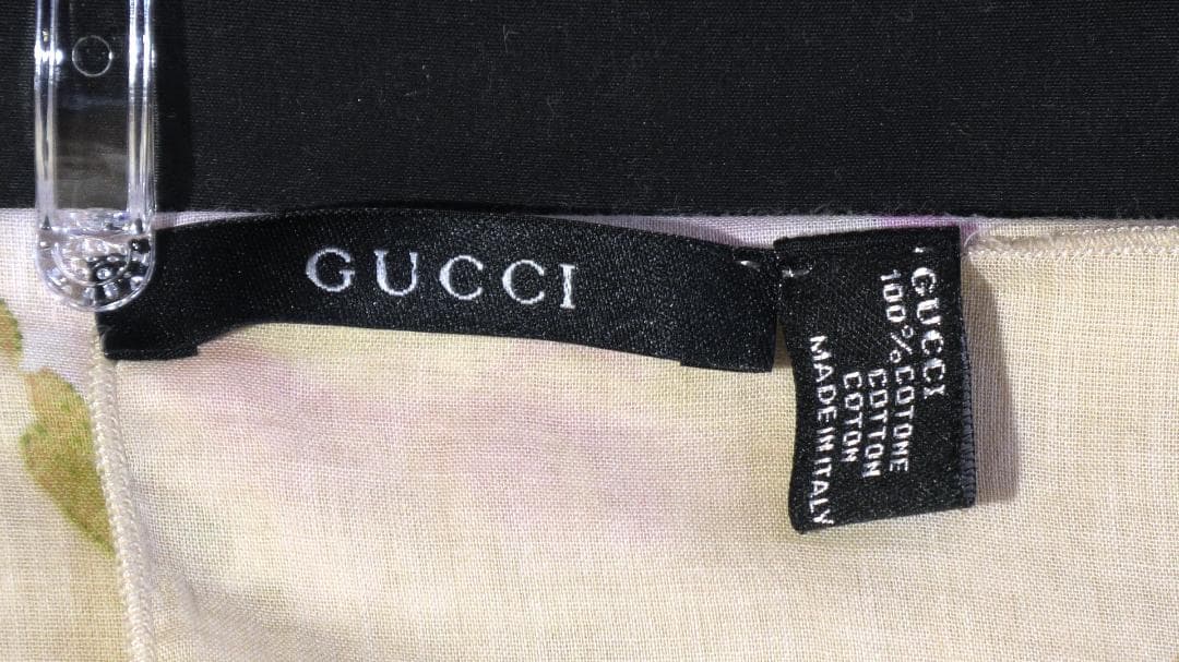 ✨美品　GUCCI グッチ 大判ショール ストール コットン100％　D593