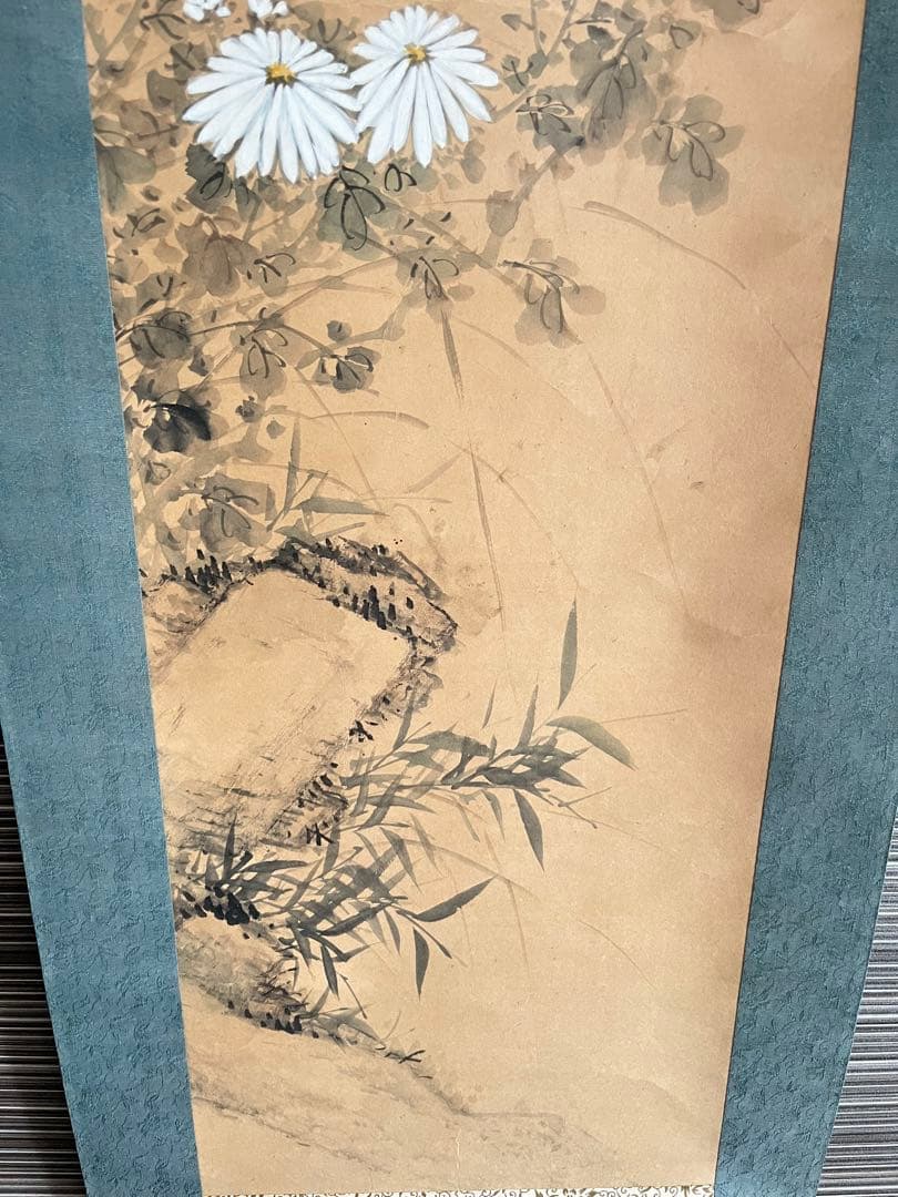 掛け軸、日本画、肉筆紙本、落款有り、古美術、美術品、アンティーク