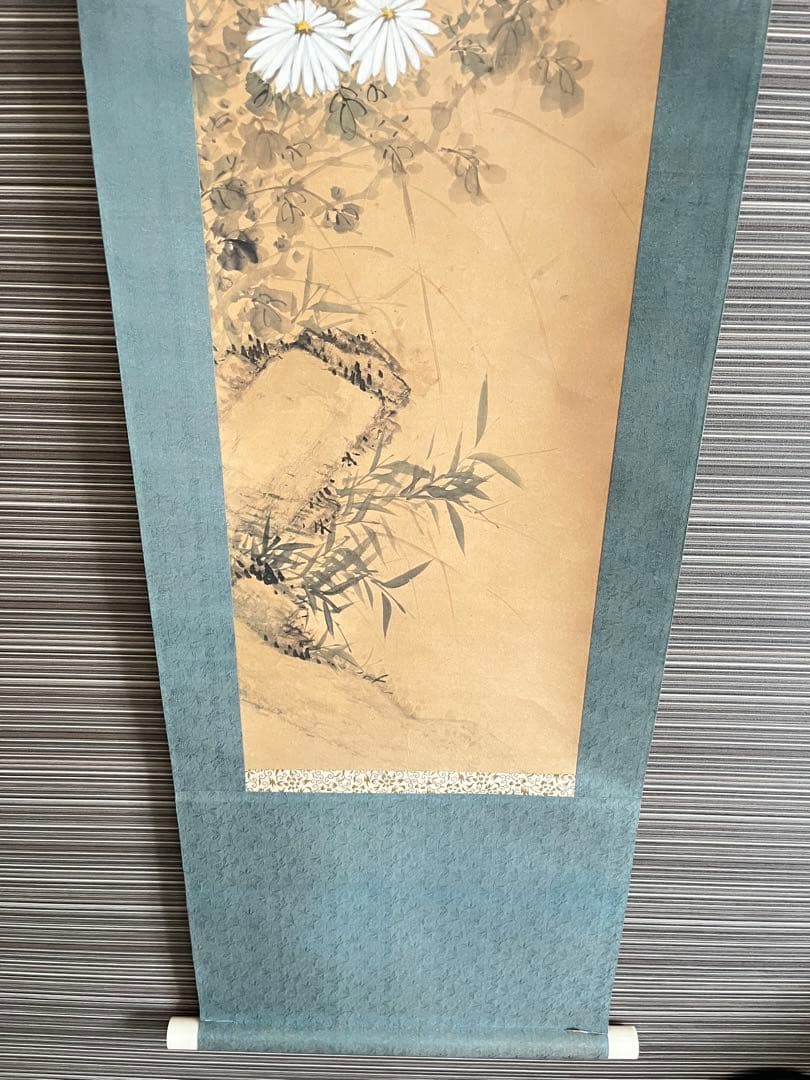 掛け軸、日本画、肉筆紙本、落款有り、古美術、美術品、アンティーク