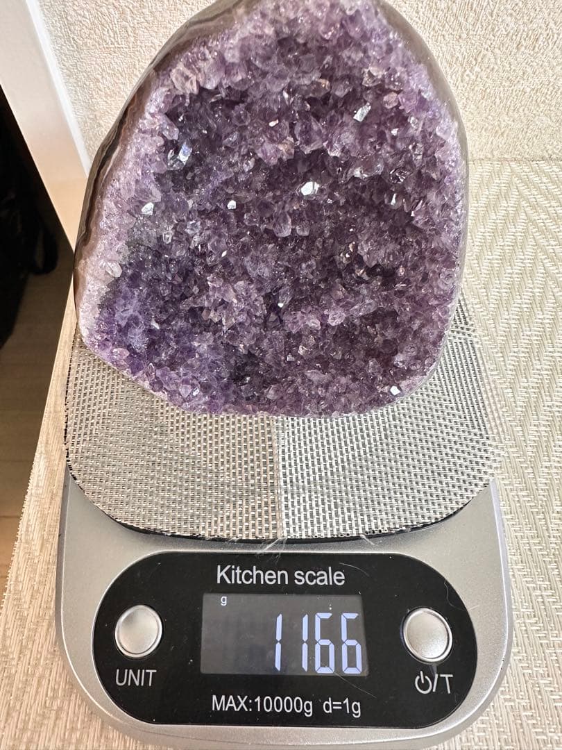 極美結晶✨ウルグアイ産アメジストドーム 約1.16kg 濃紫 天然石クラスター
