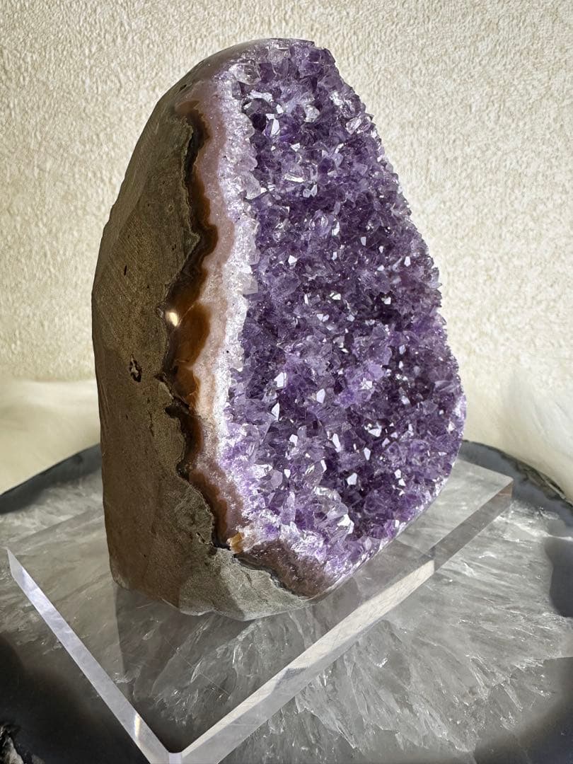 極美結晶✨ウルグアイ産アメジストドーム 約1.16kg 濃紫 天然石クラスター