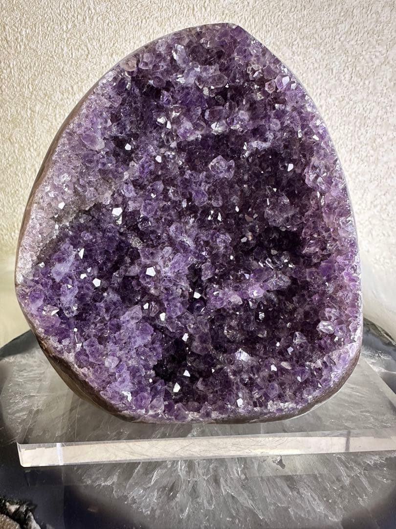 極美結晶✨ウルグアイ産アメジストドーム 約1.16kg 濃紫 天然石クラスター