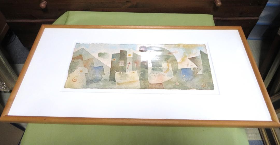 ◆名川昌宏　「愛の風景」水彩　真作保証　「児童文芸」表紙絵担当◆