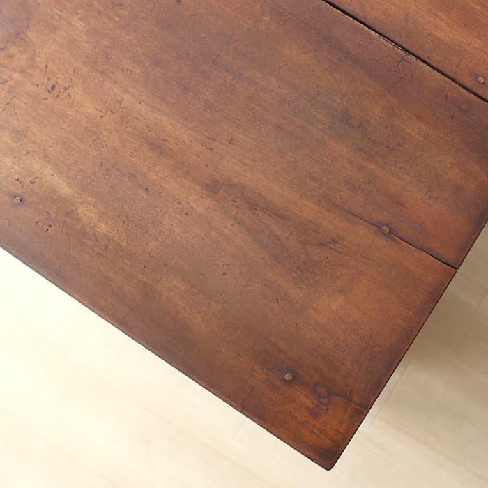 アンティーク 木製 片袖机 レトロ 無垢材 デスク 古家具