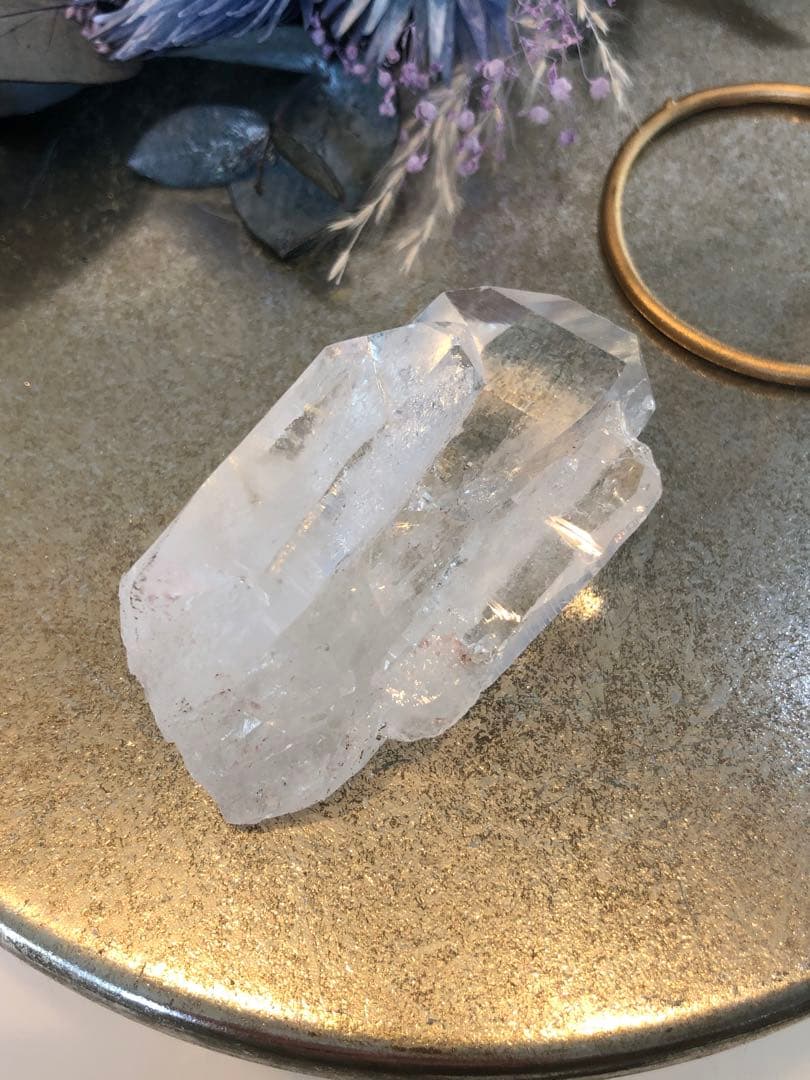 コロンビアレムリアン　ポイント　プチクラスター　ほんのりピンク