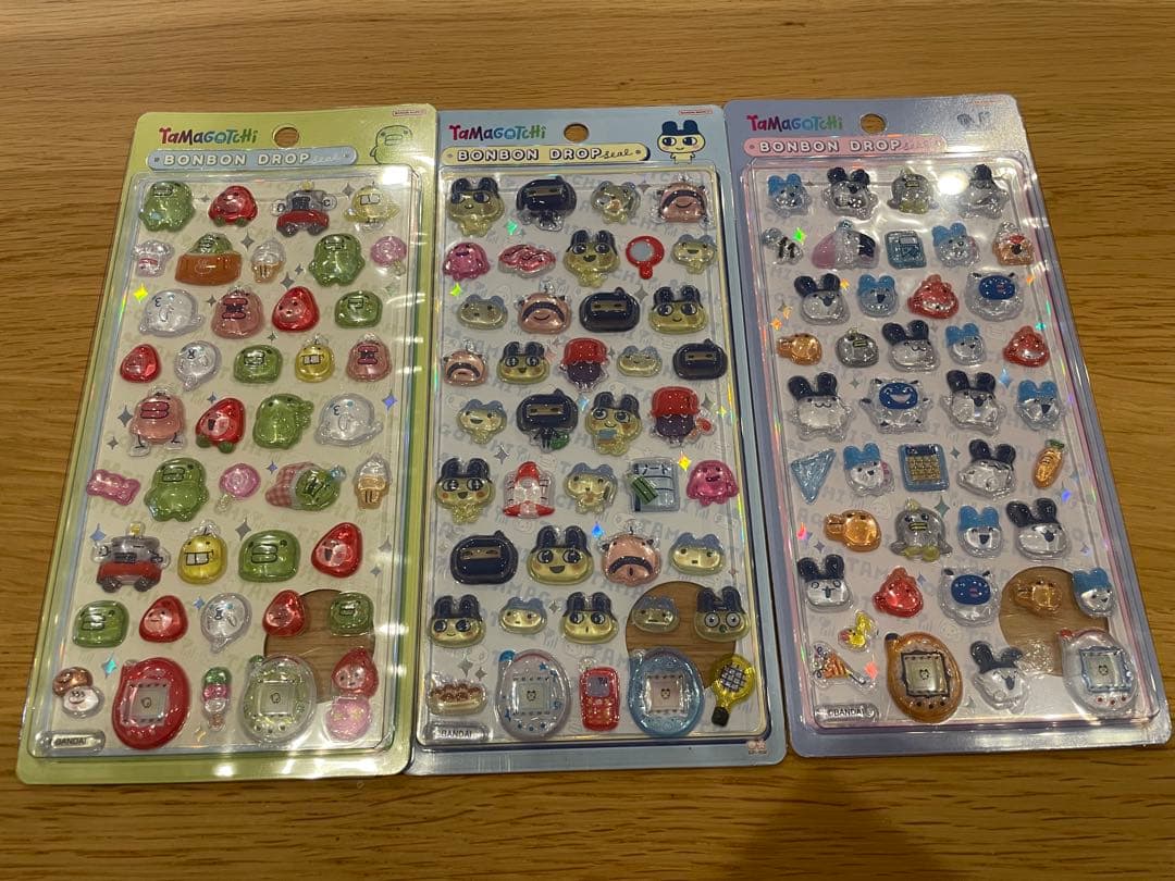 国内正規品　希少品　たまごっちボンボンドロップシール（3種セット）まめみみくちぱ