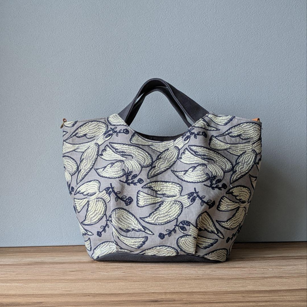 【ゆり様オーダー】ミナペルホネンハンドメイドマルシェトート（ポンピア、ベージュ）