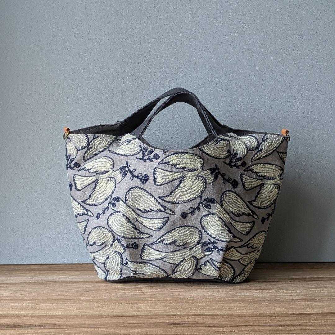 【ゆり様オーダー】ミナペルホネンハンドメイドマルシェトート（ポンピア、ベージュ）