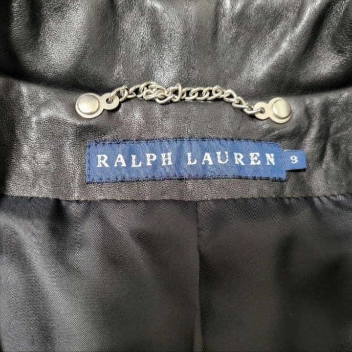 16900□RALPHLAUREN ジャケットラムレザー ライダースbc11yt
