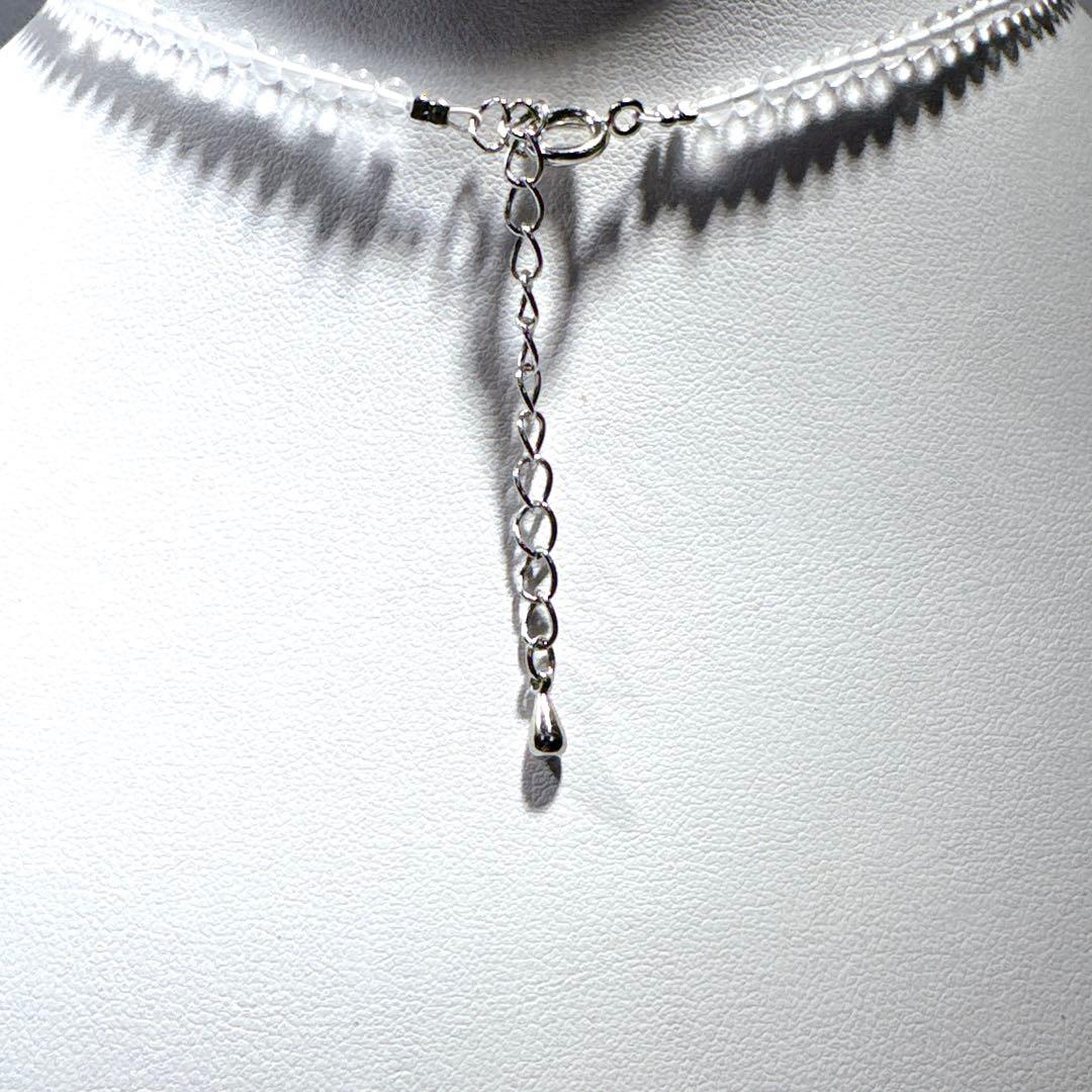 ラリマーイルカペンダント水晶ネックレス NO25-1792