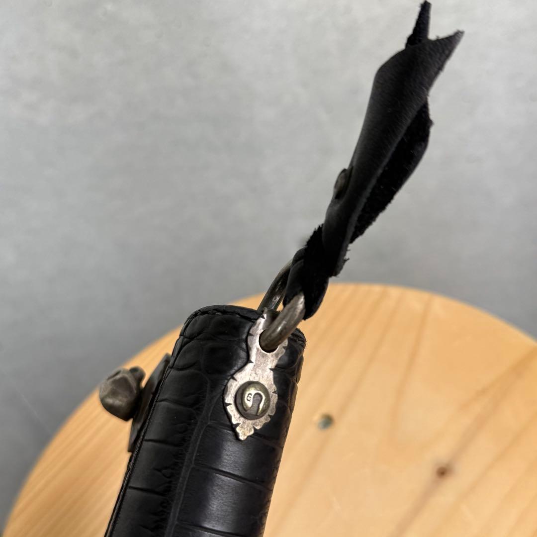 Gold Kid ゴールドキッド レザー クロコダイル革 財布 黒 新品 未使用