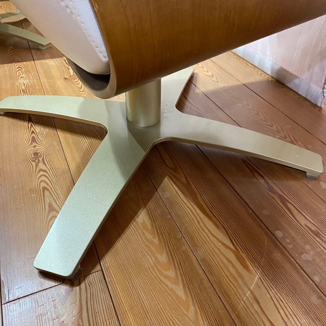 ①関家具　本革　レザー　リクライニングチェア　パーソナルチェア