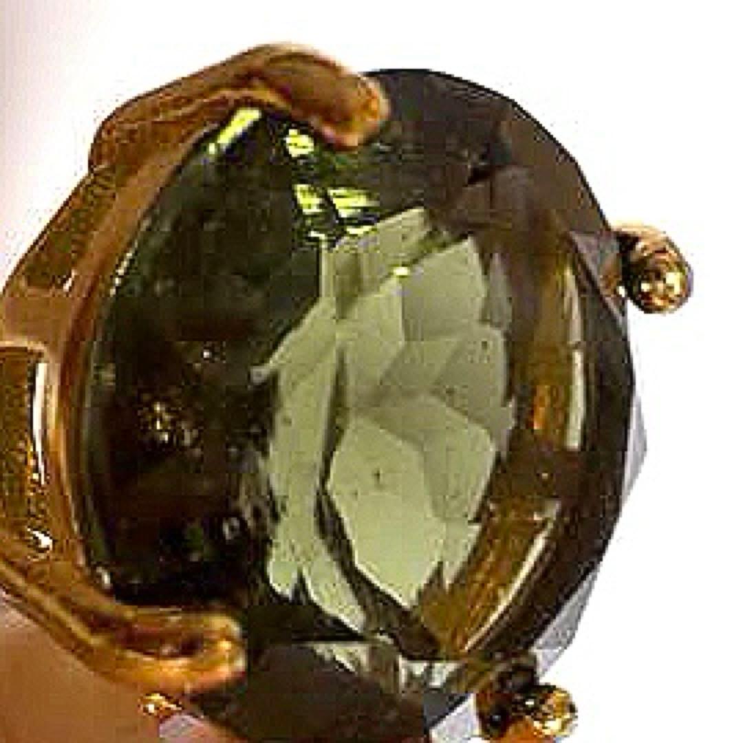 宝石質　天然モルダバイト　隕石　ペンダント