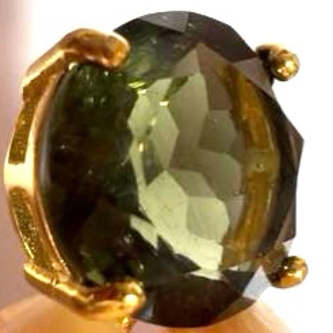 宝石質　天然モルダバイト　隕石　ペンダント