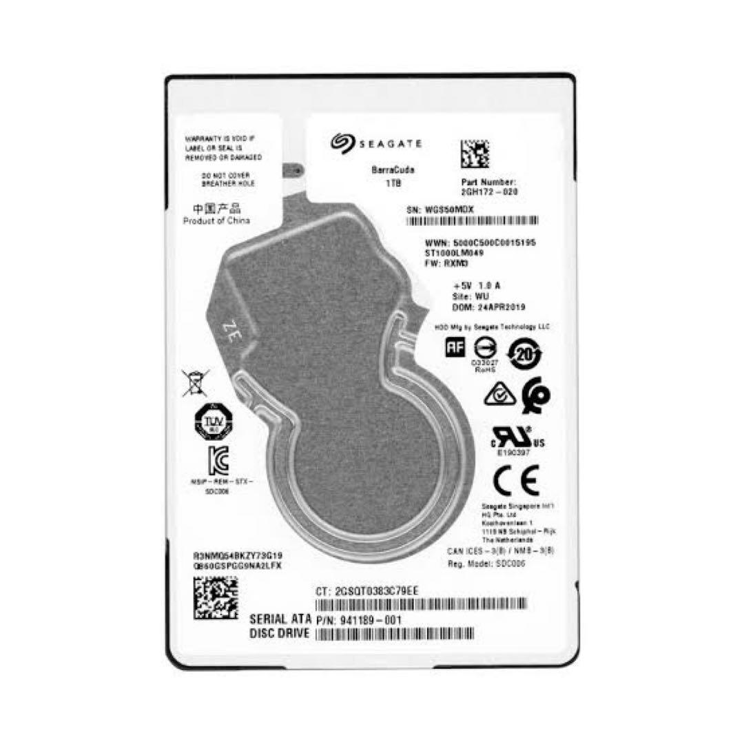 【HDD 1TB】 SEAGATE（シーゲート）データ保存　バックアップ【新品】