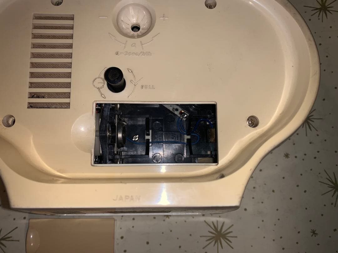 昭和レトロ　動作品　SEIKO セイコー　電池式　置時計　スペースエイジ