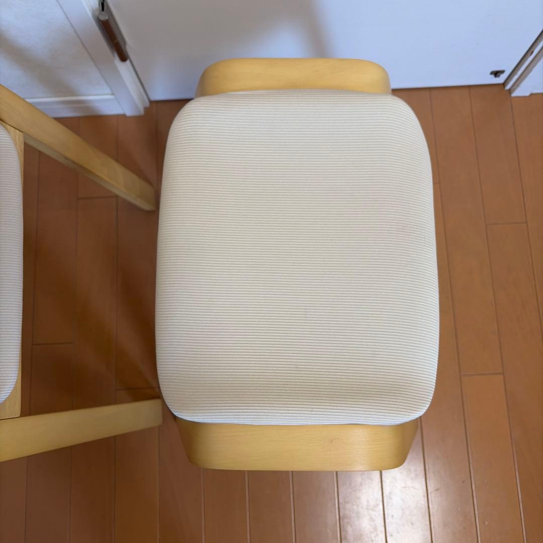 ニトリ　木製スツール　スタッキングスツール　2脚セット
