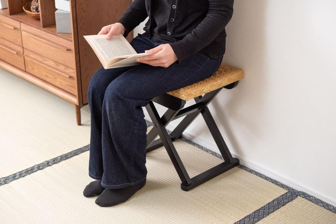 法事 スツール 仏間 仏具 上品 いす イス 椅子 和室 折りたたみ ゴールド