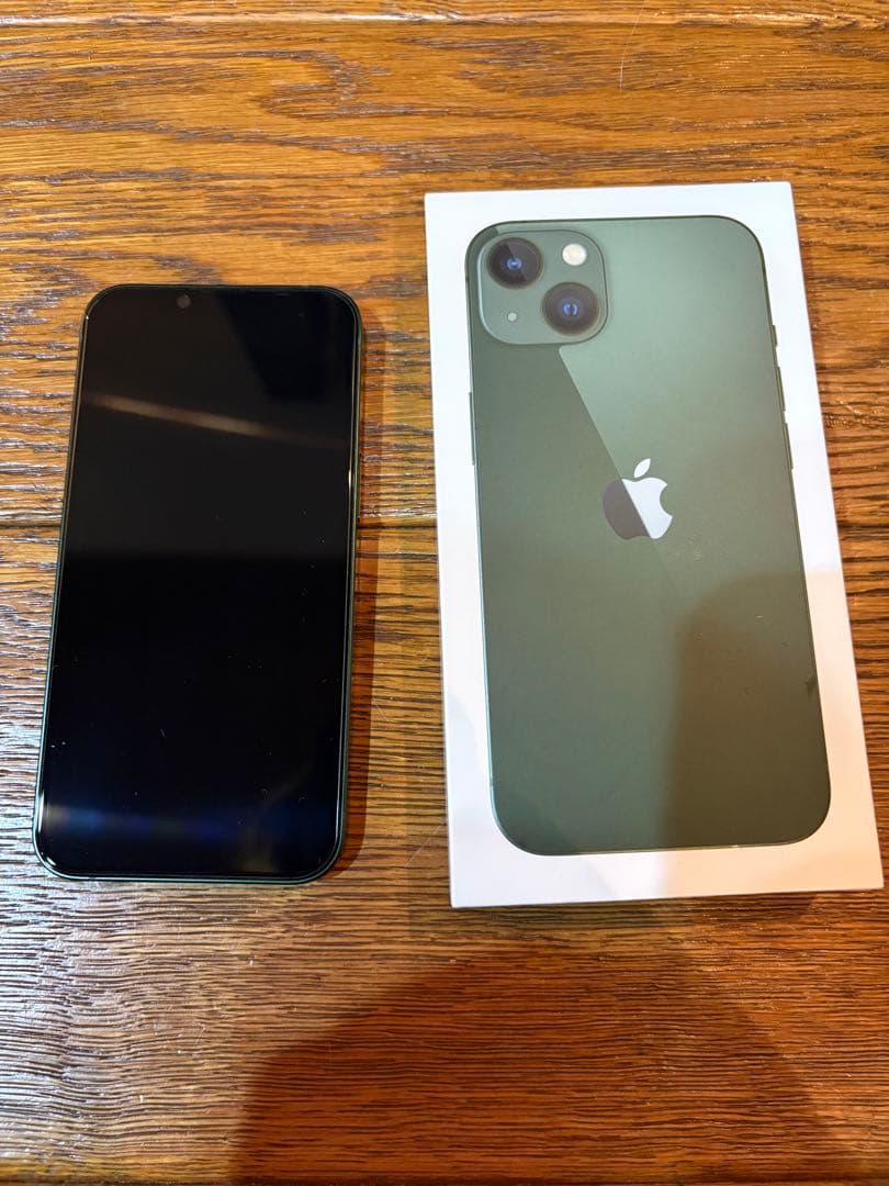 iPhone 13 128gb ミッドナイトグリーン 本体　バッテリー80%