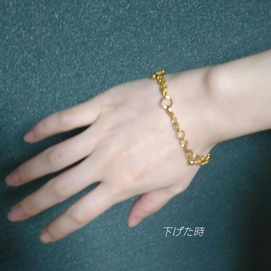 b.150 ゴールドチェーンブレスレット・ハンドメイド・アクセサリー・手作り