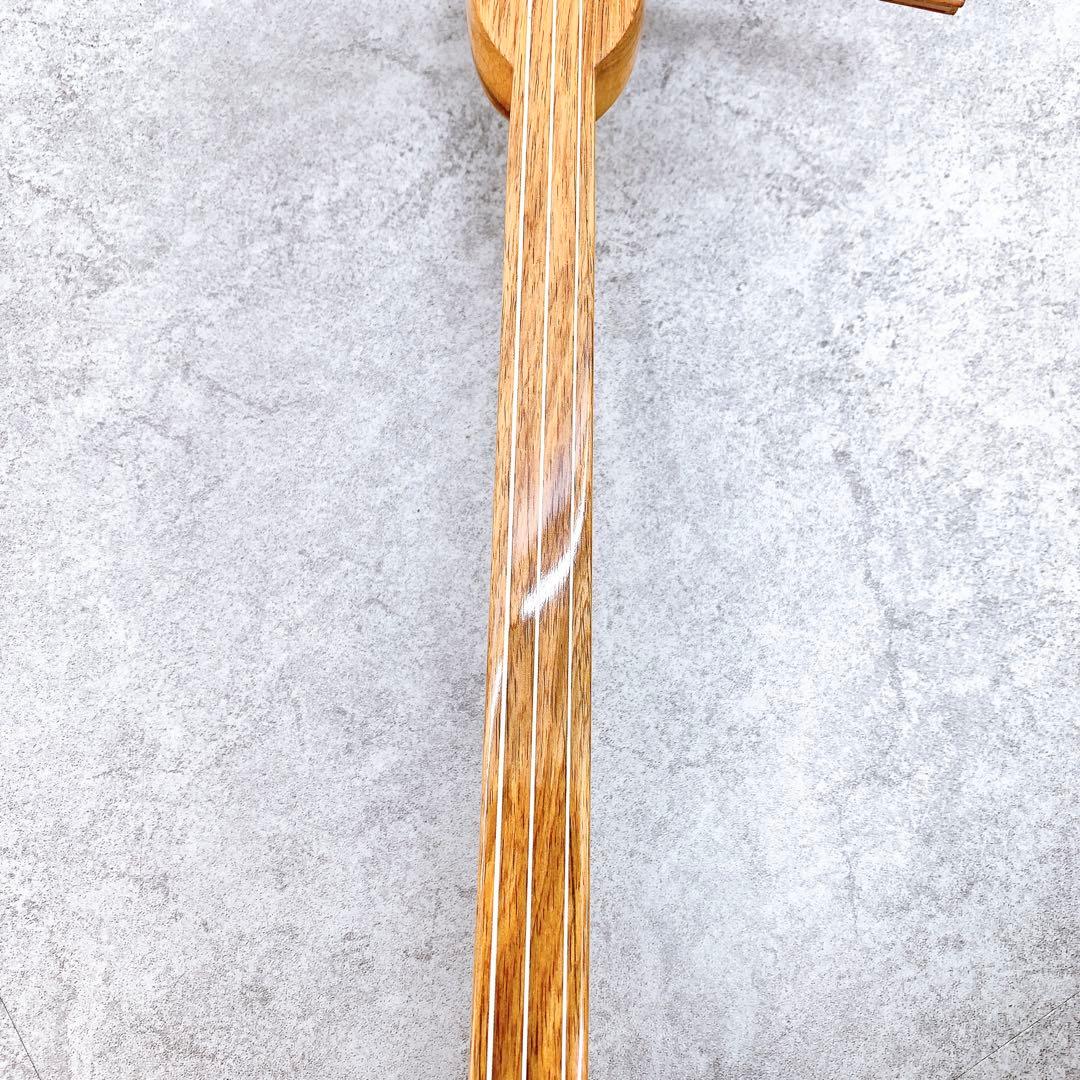 沖縄三線　本蛇皮張り クロコレザー調 ハードケース 杢目 本皮 三線 琉球