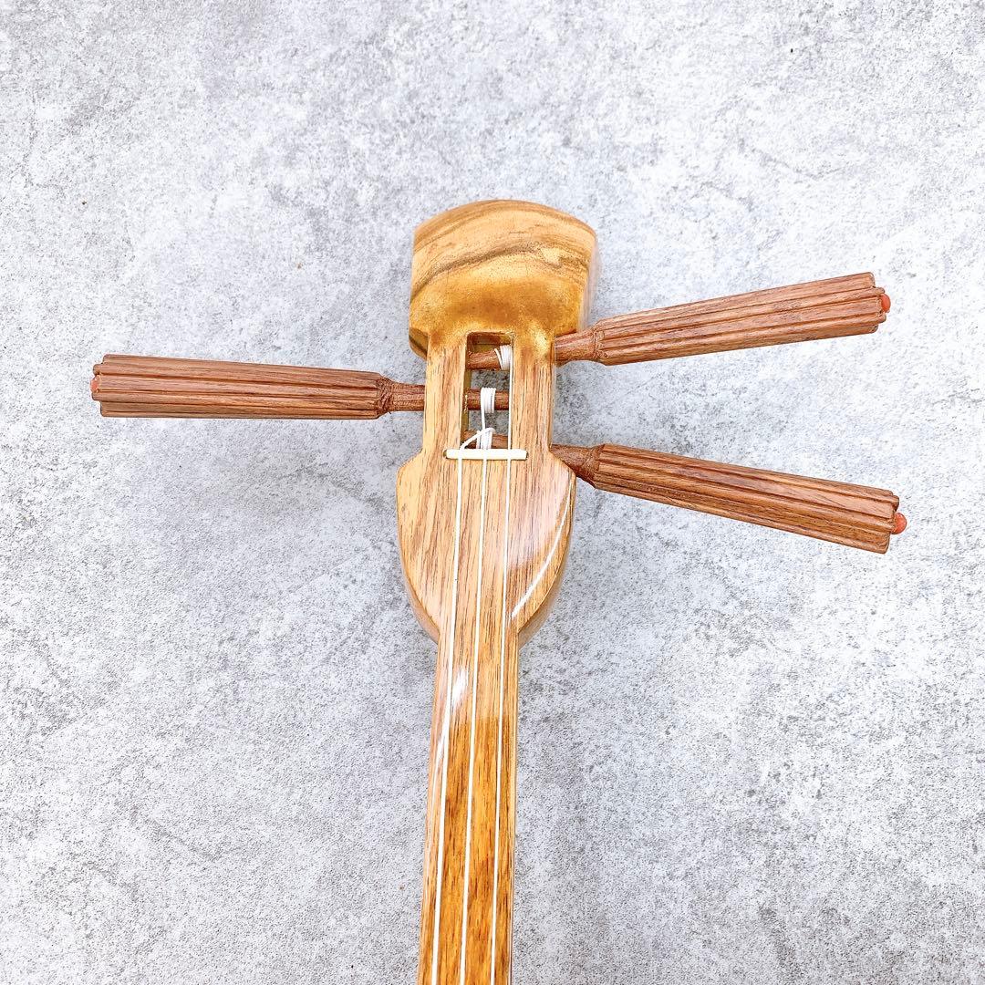 沖縄三線　本蛇皮張り クロコレザー調 ハードケース 杢目 本皮 三線 琉球