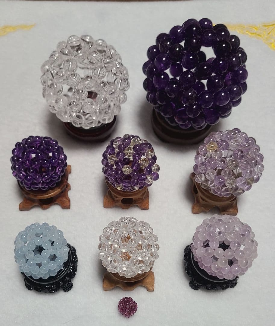 天然 水晶クリスタル フラーレン・ボッキーボール 約10ミリ玉