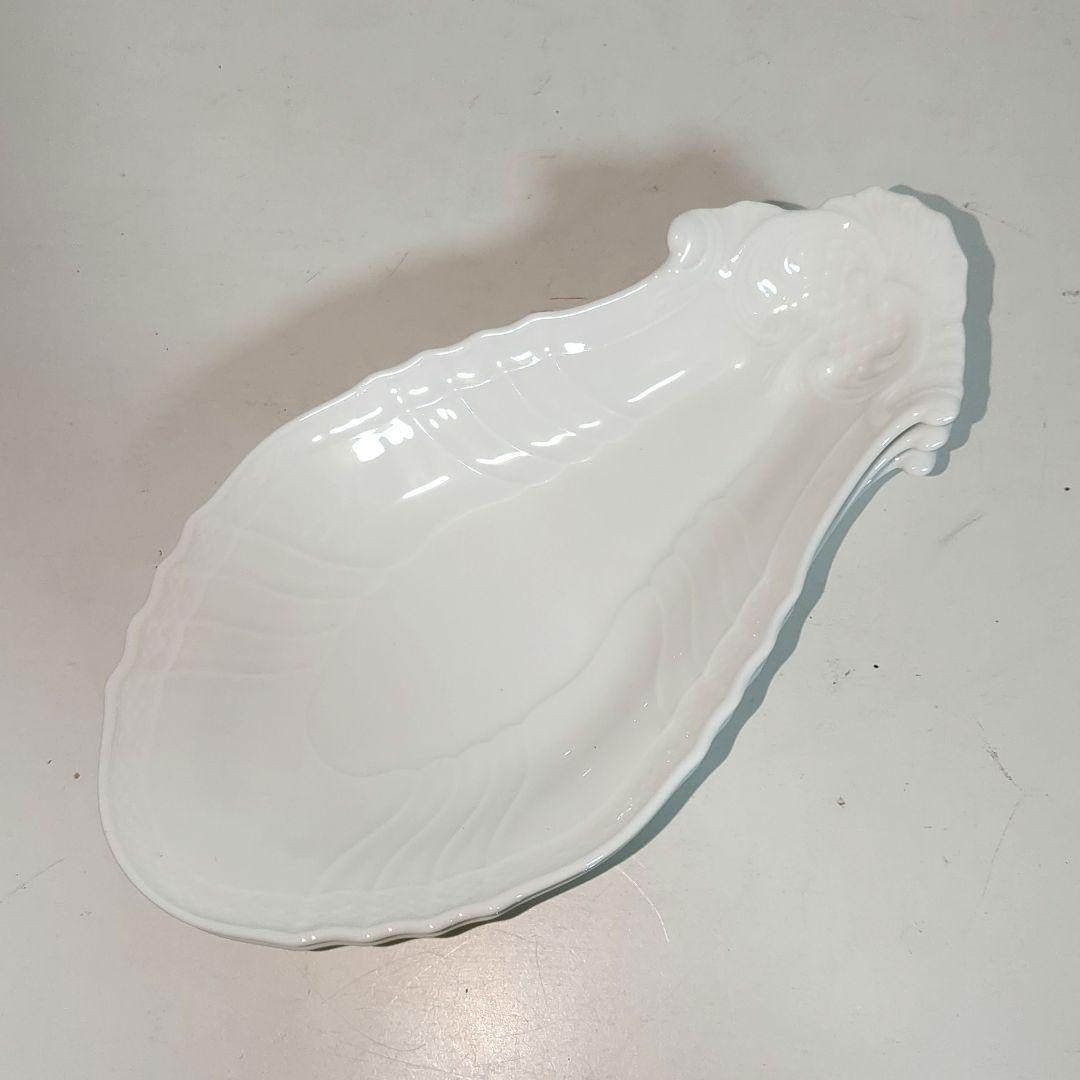 美品　リチャードジノリ　イタリア製「ヴェッキオジノリ」シリーズ　白磁オーバル皿