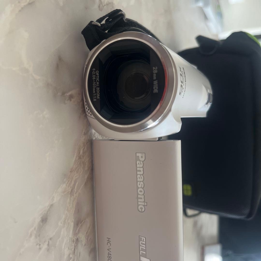 Panasonic HC-V480MS ビデオカメラ　バッテリー2つ/ケース付き