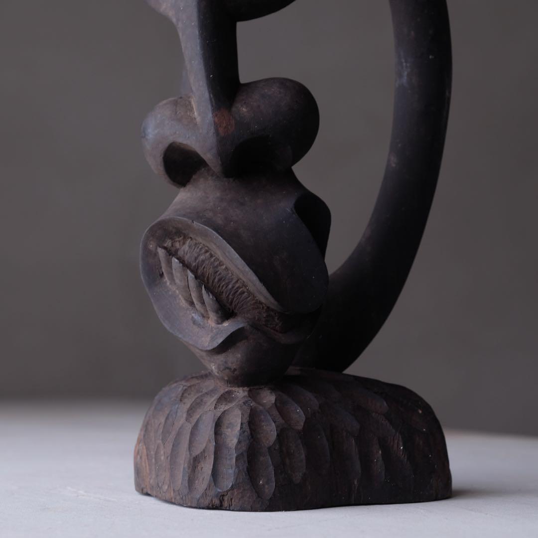 タンザニア マコンデ彫刻 シェタニ 高さ60㎝ ブラックウッド　プリミティブ