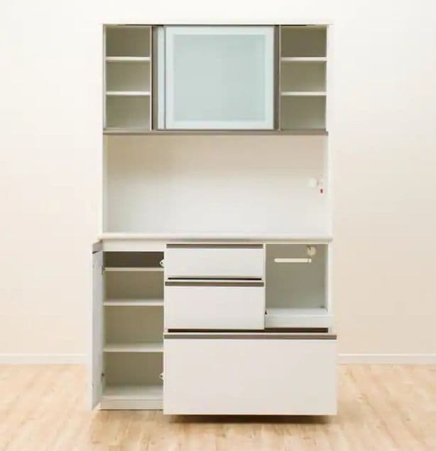 ニトリ　キッチンボード　アルミナ2 120KB WH 食器棚 幅120cm 白