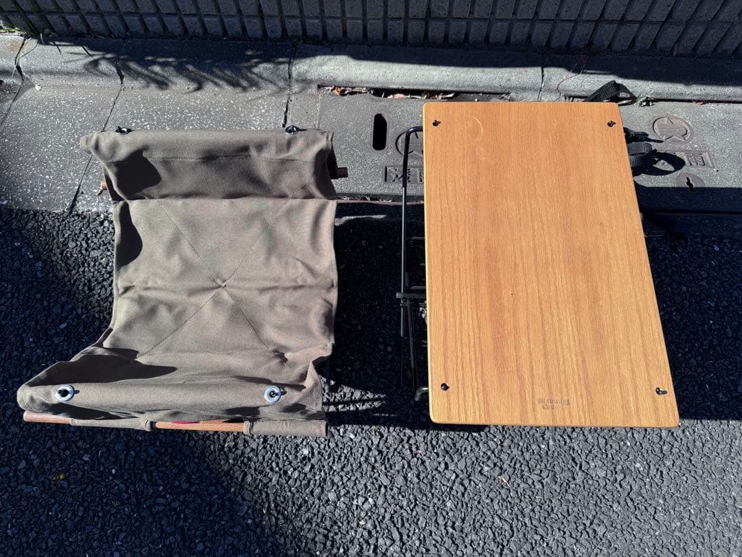 値下げ中 キャンプ道具 HangOut サイドテーブル、薪キャリースタンド