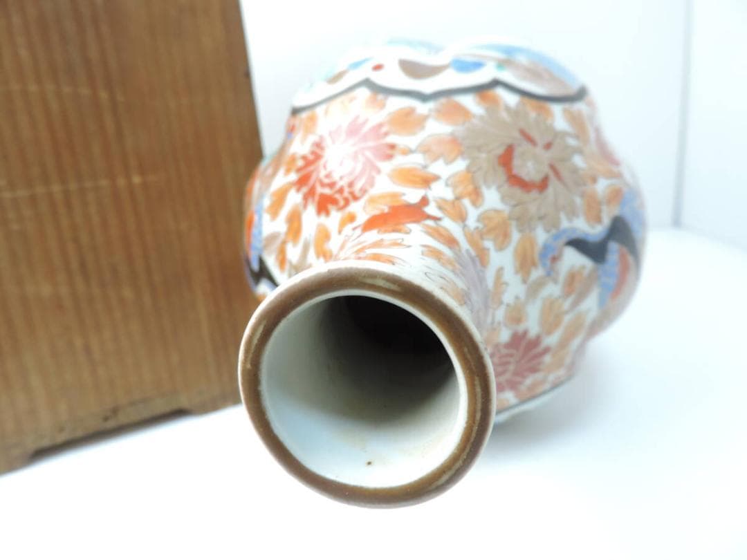 肥蝶山信甫製　色絵徳利　田代紋左衛門　幕末～明治