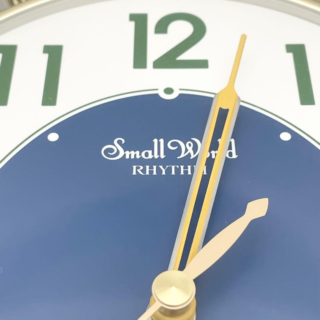 【動作確認済】電波掛時計 スモールワールド 4MN543RH18 リズム時計